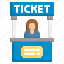 ticket, store, box, office, booth, entrance 