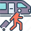 luggage, passenger, passenger train, platform, railway station, station, train 