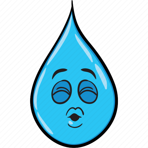 Cartoon, drop, emoji, rain, smiley icon - Download on Iconfinder