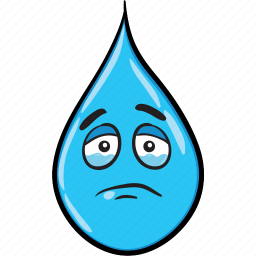Cartoon, drop, emoji, rain, smiley icon - Download on Iconfinder