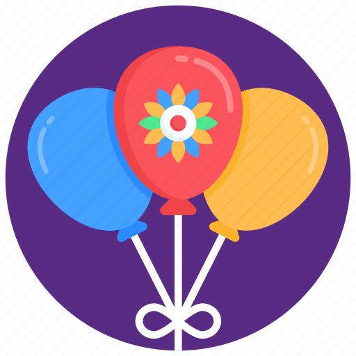 Helium balloons, balloons, festival balloons, celebrations, balloon bunch icon - Download on Iconfinder