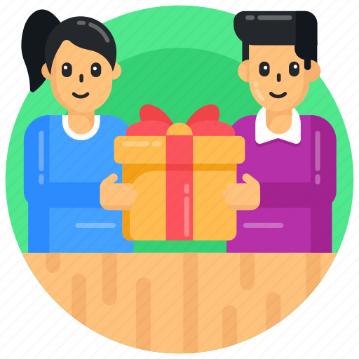Present, surprise, gift, gift box, wrapped box icon - Download on Iconfinder