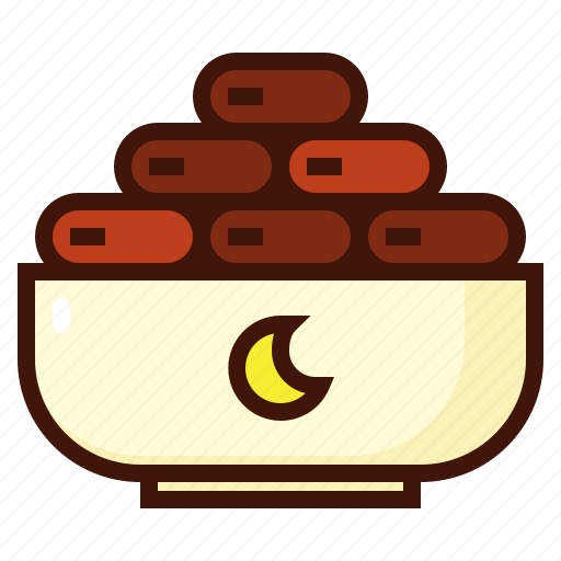 Dates, fruit, food, ramadan, bowl icon - Download on Iconfinder