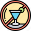 cocktail, alcohol, drink, prohibit, forbidden 