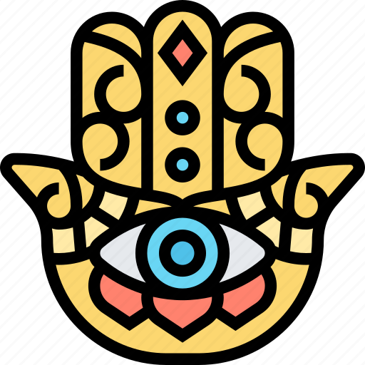 Hamsa, palm, amulet, arabic, culture icon - Download on Iconfinder