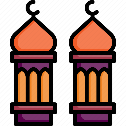 Minaret, mosque, eid mubarak, architecture and city, ramadan, muslim, religion icon - Download on Iconfinder