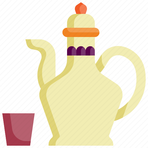 Arabic teapot, arabic coffee, jug, food and restaurant, cultures, arabic, coffee pot icon - Download on Iconfinder
