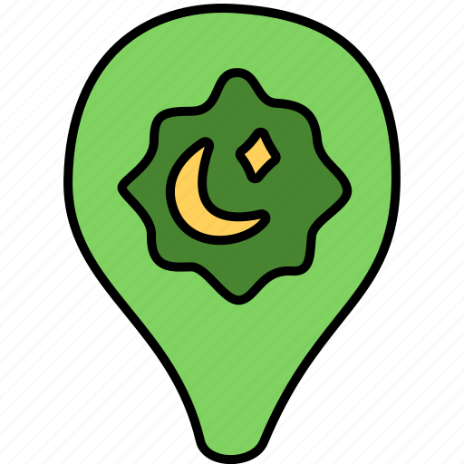 Location, pin, mosque, ramadan icon - Download on Iconfinder