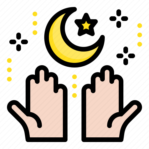 Crescent, hand, islam, moon, muslim, ramadan icon - Download on Iconfinder