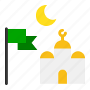 crescent, flag, islamic, mosque, muslim, ramadan