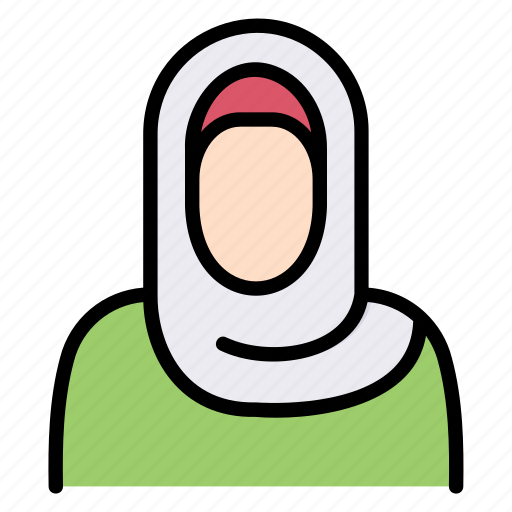 Hijab, muslim, woman, portrait, girl, female, people icon - Download on Iconfinder