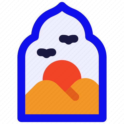Dawn, window, sun, ramadan icon - Download on Iconfinder