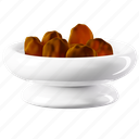 dates bowl, date-fruit, islamic, ramadan, fruit, muslim, food, religion