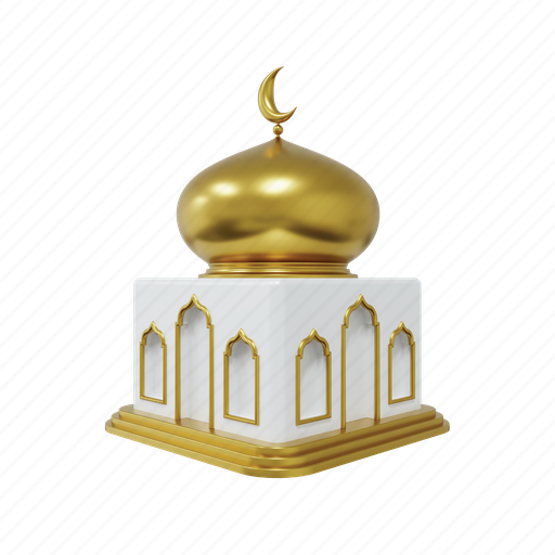 3d, illustration, of, palace, mosque, muslim, ramadan icon - Download on Iconfinder