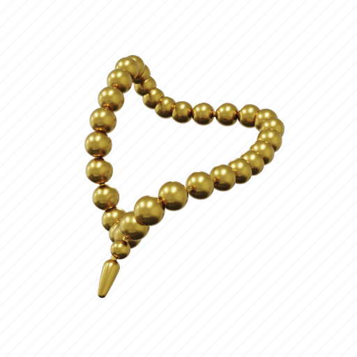 3d, illustration, of, prayer, beads, muslim, ramadan icon - Download on Iconfinder