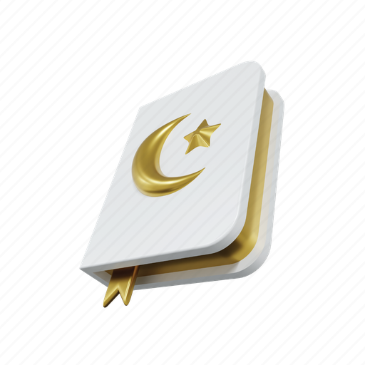 3d, illustration, of, quran, book, muslim, ramadan icon - Download on Iconfinder