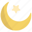crescent moon, crescent, moon, night, ramadan, muslim, islam 