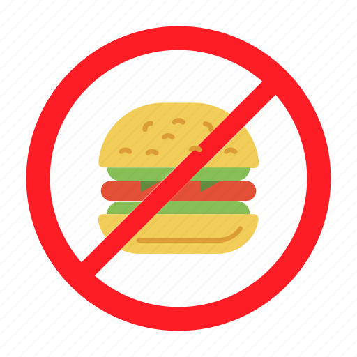 Burger, hamburger, islamic, junk food, no eating, no fast food, ramadan icon - Download on Iconfinder