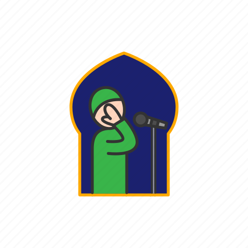 Adzan, call, islam, mic, mosque, muslim, prayer icon - Download on Iconfinder