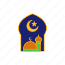 crescent, islam, moon, mosque, star