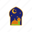 moon, mosque, night, star 