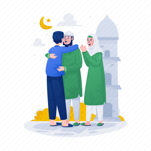 Ramadan, muslim, islamic, mubarak, celebration, religion, idul fitri illustration - Download on Iconfinder