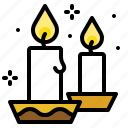 candle, fire, light, ramadan