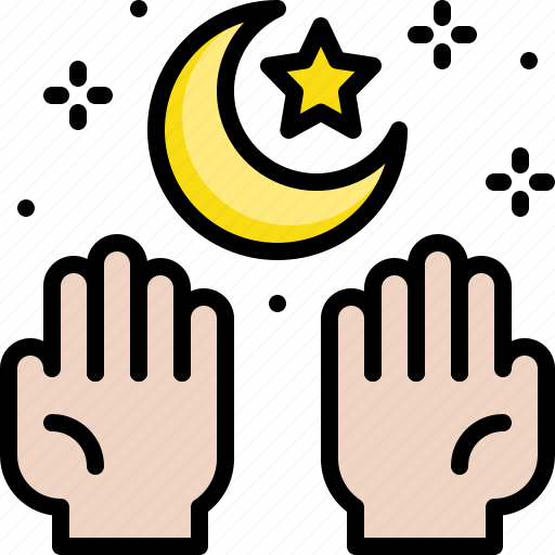 Arab, crescent, hand, islam, moon, ramadan, religion icon - Download on Iconfinder