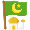 crescent, flag, islam, mosque, muslim, ramadan, star