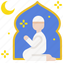crescent, islam, muslim, pray, prayer, ramadan, woman