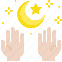 arab, crescent, hand, islam, moon, ramadan, religion