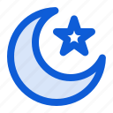 moon, star, islamic, muslim, religion, night