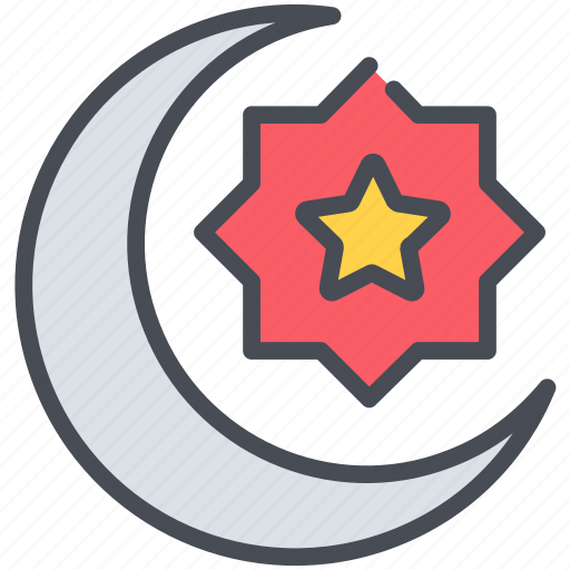 Crescent, eid, islam, moon, ornament, ramadhan, star icon - Download on Iconfinder