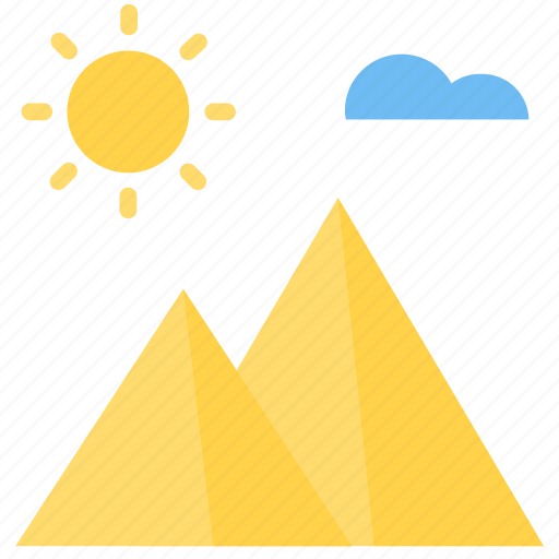 Mountain sunrise, mountain, pyramid, sunset, sea, weather, sunrise icon - Download on Iconfinder