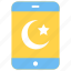 muslim, ramadan, islam, mobile, cellphone, phone, moon 