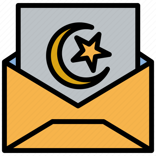 Mail, crescent moon, ramadan, message icon - Download on Iconfinder