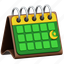calendar, ramadhan, muslim, islamic, event 