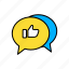 bubble chat, feedback, review 