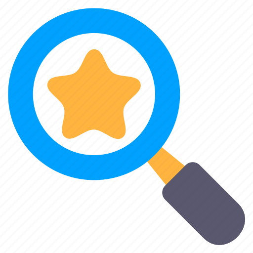 Searching, analysis, star, search, magnifying, glass icon - Download on Iconfinder