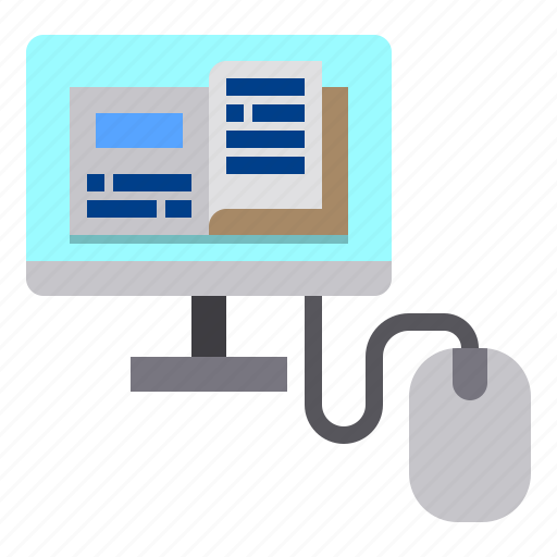 Computer, ebook, reading, communication, monitor, technology icon - Download on Iconfinder