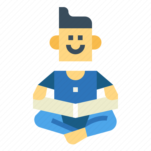 Reading, learning, education, boy, people, man icon - Download on Iconfinder