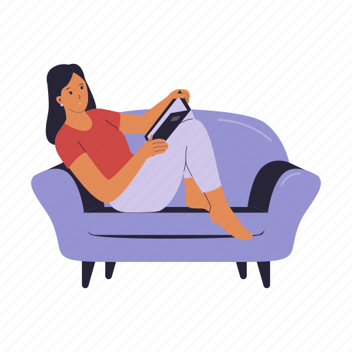 Person, people, read, reading, book, pose, character illustration - Download on Iconfinder
