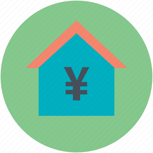 Bank, building, home finance, housing, yen sign icon - Download on Iconfinder