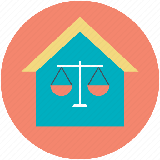 Balance scale, court building, house, justice house, law court icon - Download on Iconfinder