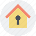 home, home locked, keyhole, mortgage, real estate