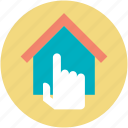 architecture, finger touch, home, home select finger, house selection 