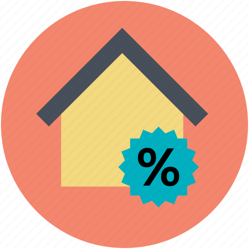 Home, percentage sign, property, real estate, value icon - Download on Iconfinder