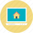 ecommerce, home, laptop screen, online navigation, online real estate
