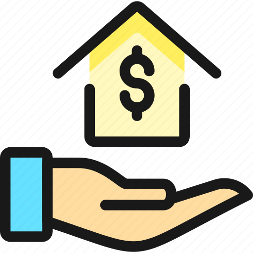 Real, estate, insurance, dollar, hand icon - Download on Iconfinder