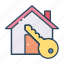 real, estate, house key, property key, real estate, building 